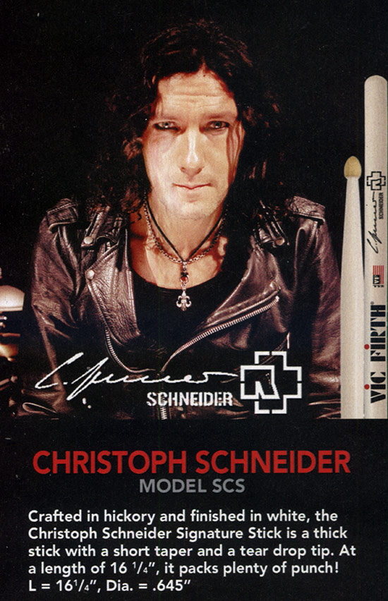 Christoph Schneider Rammstein Drummerworld