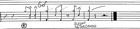 An example of a key moment in the song and how it is charted.